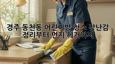 경주 동천동 어린이방 청소, 장난감 정리부터 먼지 제거까지!